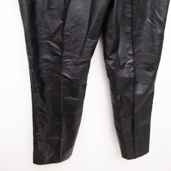 Princess Polly Encore Pants Vegan Leather Black Size 4 - Picture 10 of 10